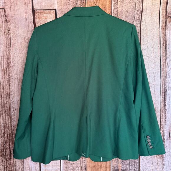 Ann Taylor Petite Blazer One Button Textured Drape Office Workwear Holiday 14P - Picture 2 of 9